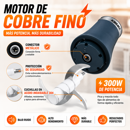 Picadora Electrica Acero Inoxidable 2 Litros